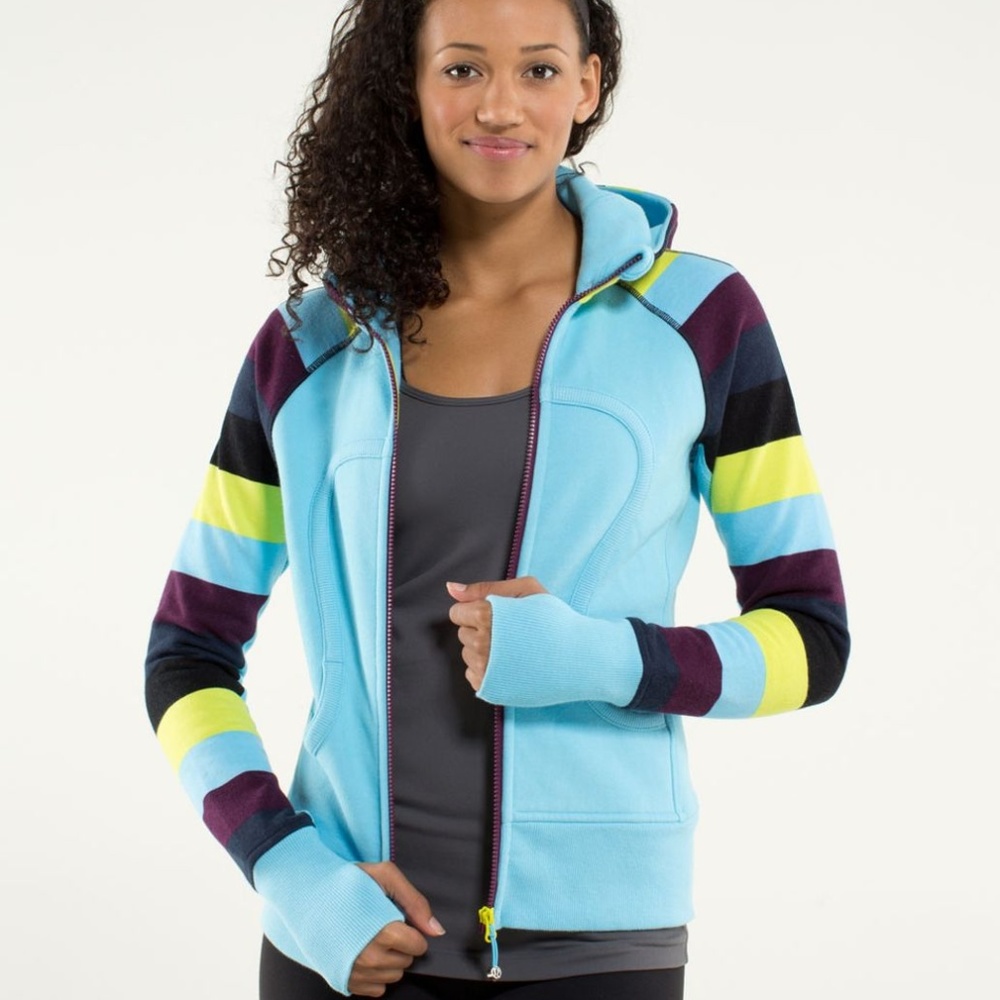 Lululemon Scuba in Blue Moon/Pow Stripe, Split Pea